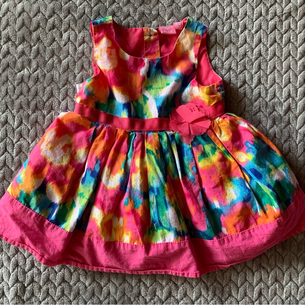 🎉2/$22🎉 Rainbow Tie-Dye Formal Dress from Children Place in 9-12M